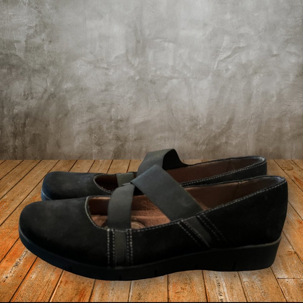 Natural Soul By Naturalizer Populate Black Suede Mary Jane Flats Women’s Size 10 - Picture 6 of 8